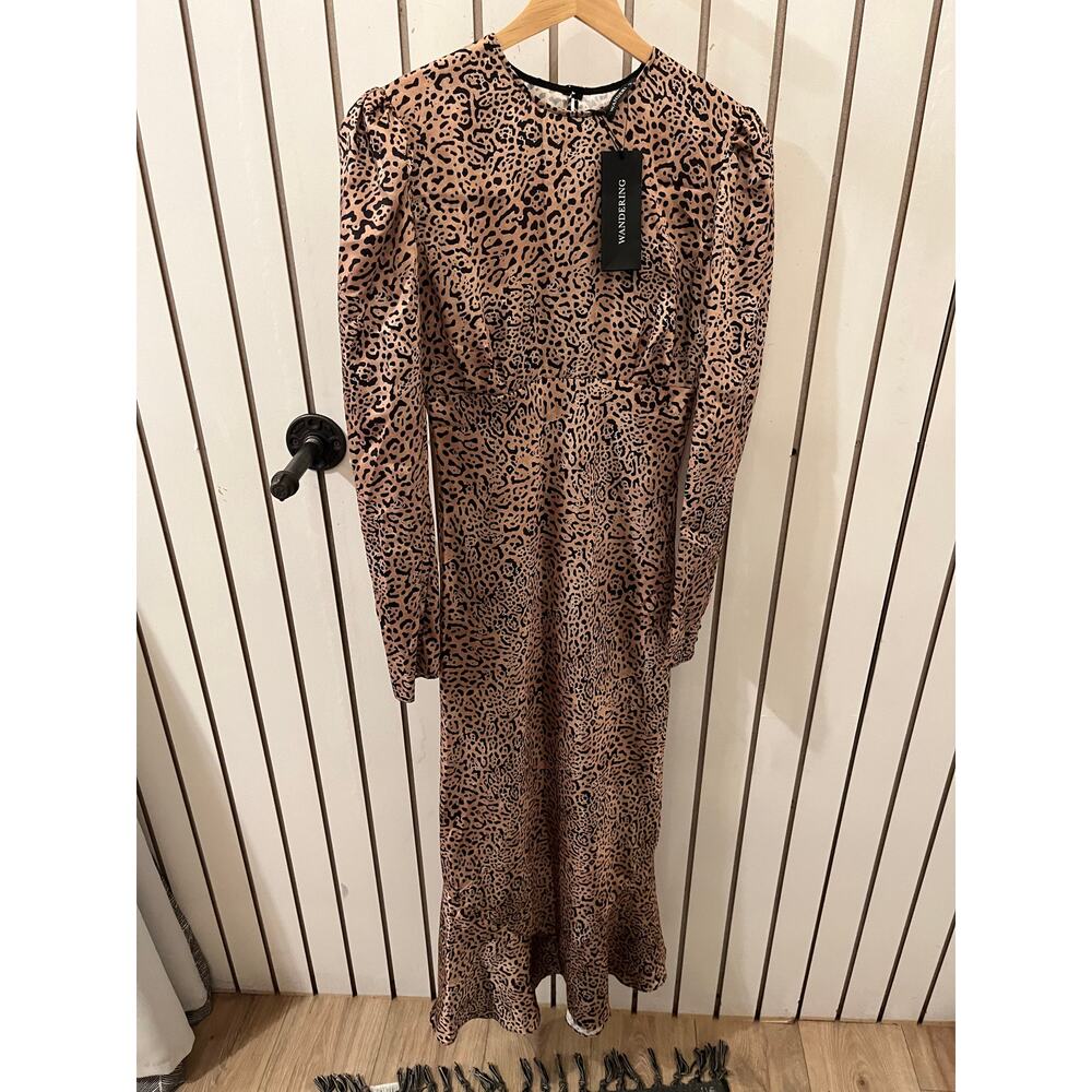 Wandering Dress Leopard Print Size 40 (US 4) NWT
